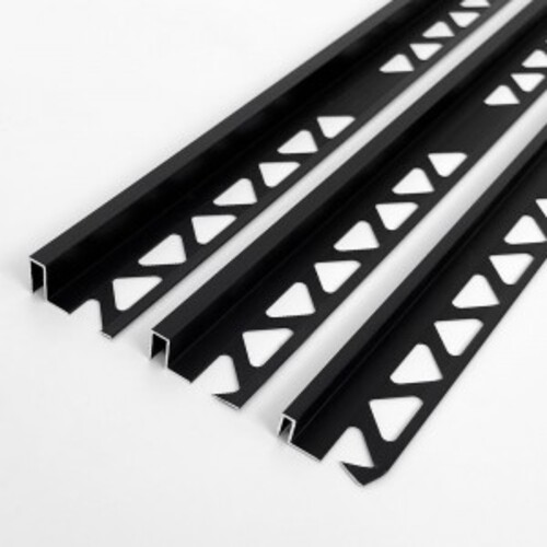 재료분리대 알루미늄 블랙 직사각 4x8 6x10 6x12 (2.4m) 타일 코너 꼼꼼이 몰딩